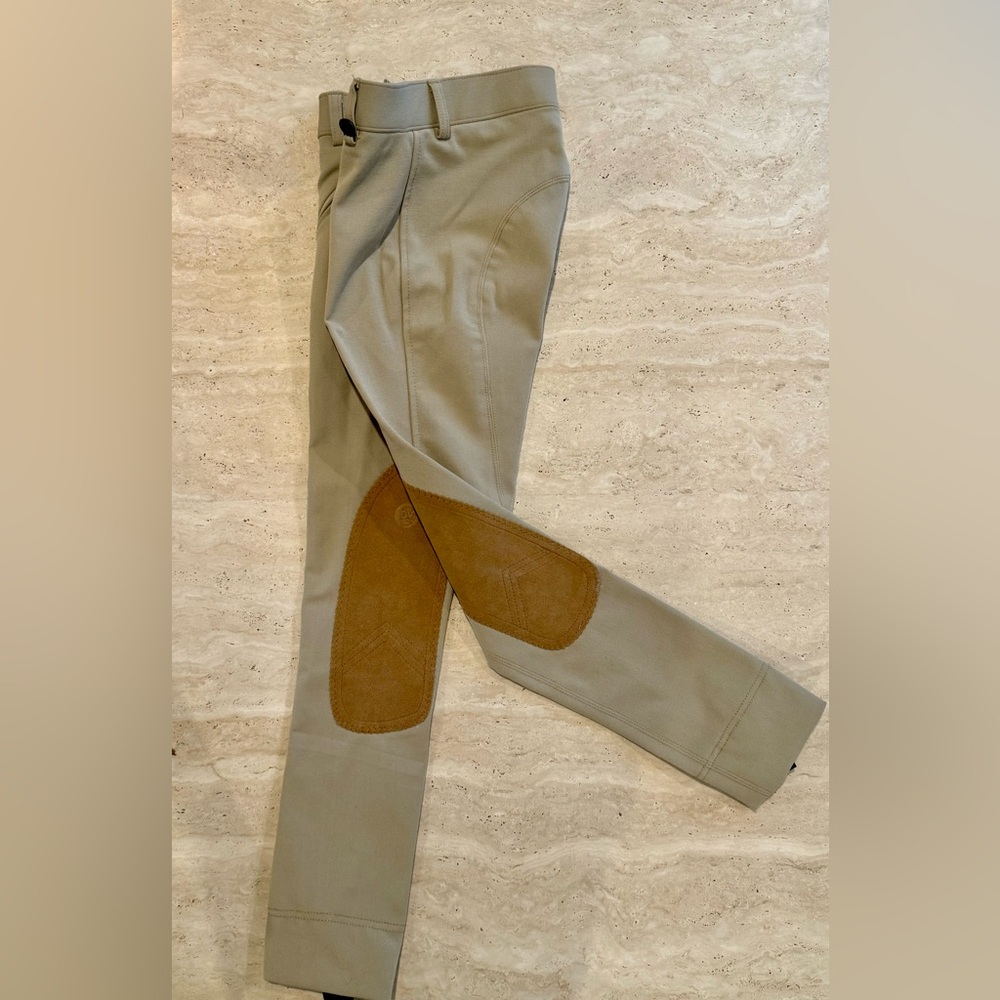 Ovation Girls' EuroWeave Suede Knee Patch Jods for horseback riding